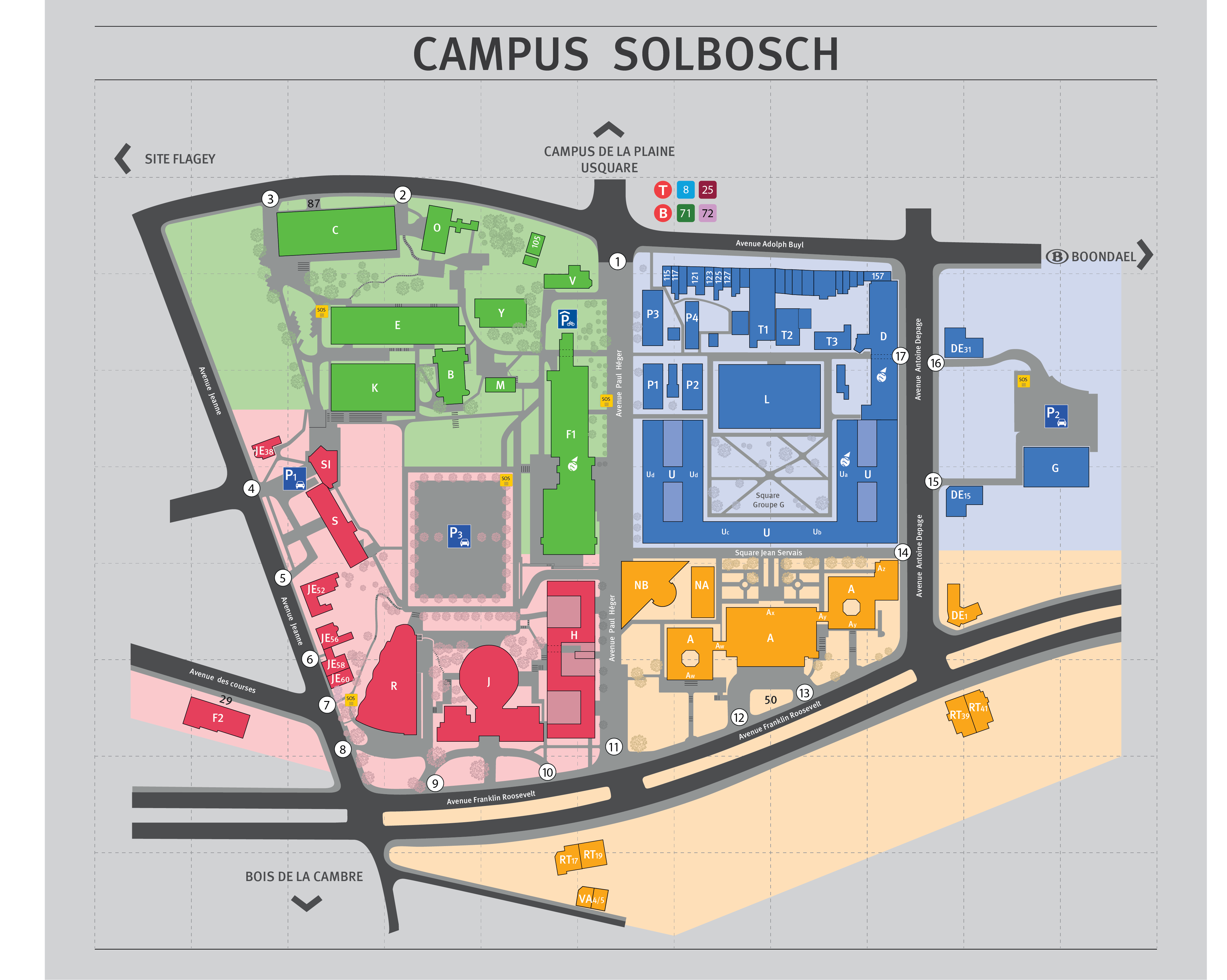 Plan du Solbosch